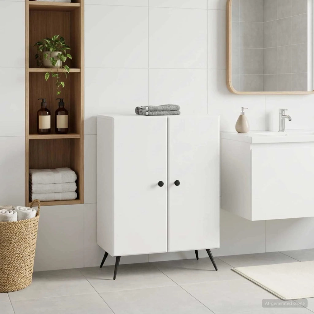 Mobiletto da Bagno BREDA Bianco 59,5 x 31 x 80 cm 897495