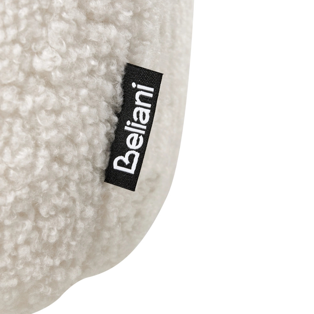 Set di 2 sedie da pranzo bouclè bianco braccioli schienale intagliato gambe in metallo moderna industriale