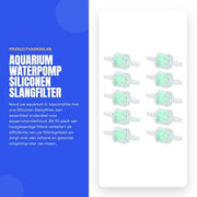 Pompa per acquario con filtro a silicone 10 pezzi - Prodotti di pulizia acquario - Sistema di filtraggio - Flusso d'acqua efficiente - Adatto per acqua dolce/salata - Filtro per acquario