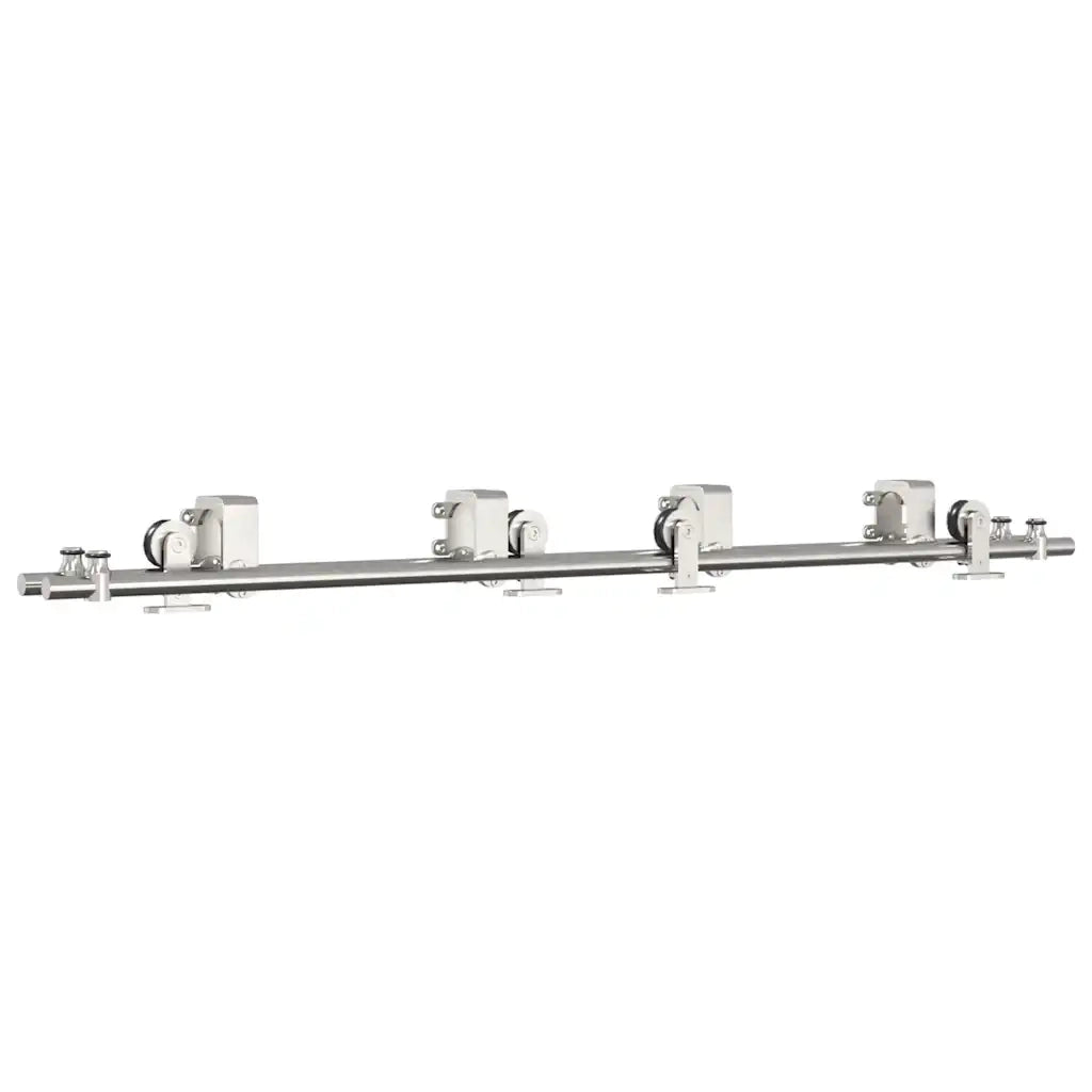 Kit Binari Porta Scorrevole 183 cm Acciaio Inossidabile Argento CFW5826650