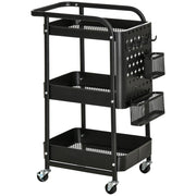 Carrello portaoggetti per scrivania ¨C zephmum ¨C nero 51.5x32x75.6 cm