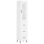 Credenza | Madia | Buffet da pranzo | Armadio da pranzo Bianca 34,5x34x180 cm in Legno Multistrato