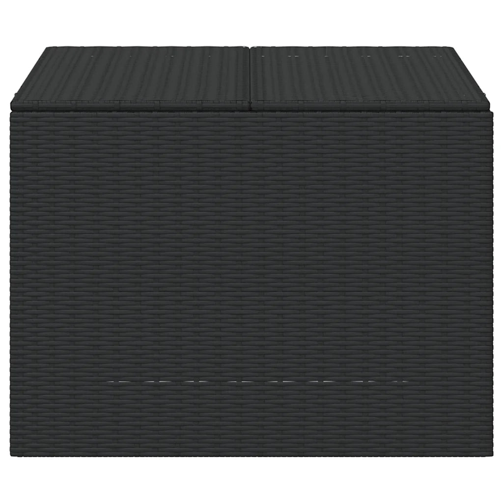 Contenitore da Giardino Nero 291L in Polyrattan 365336
