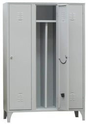 Armadio spogliatoio monoblocco a 3 posti con tramezza interna cm. 105x50x180h