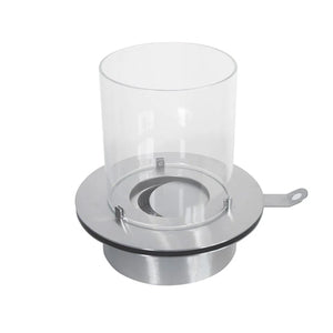 Bruciatore a bioetanolo per camino 3 L, in acciaio inox e vetro temperato ø35 cm