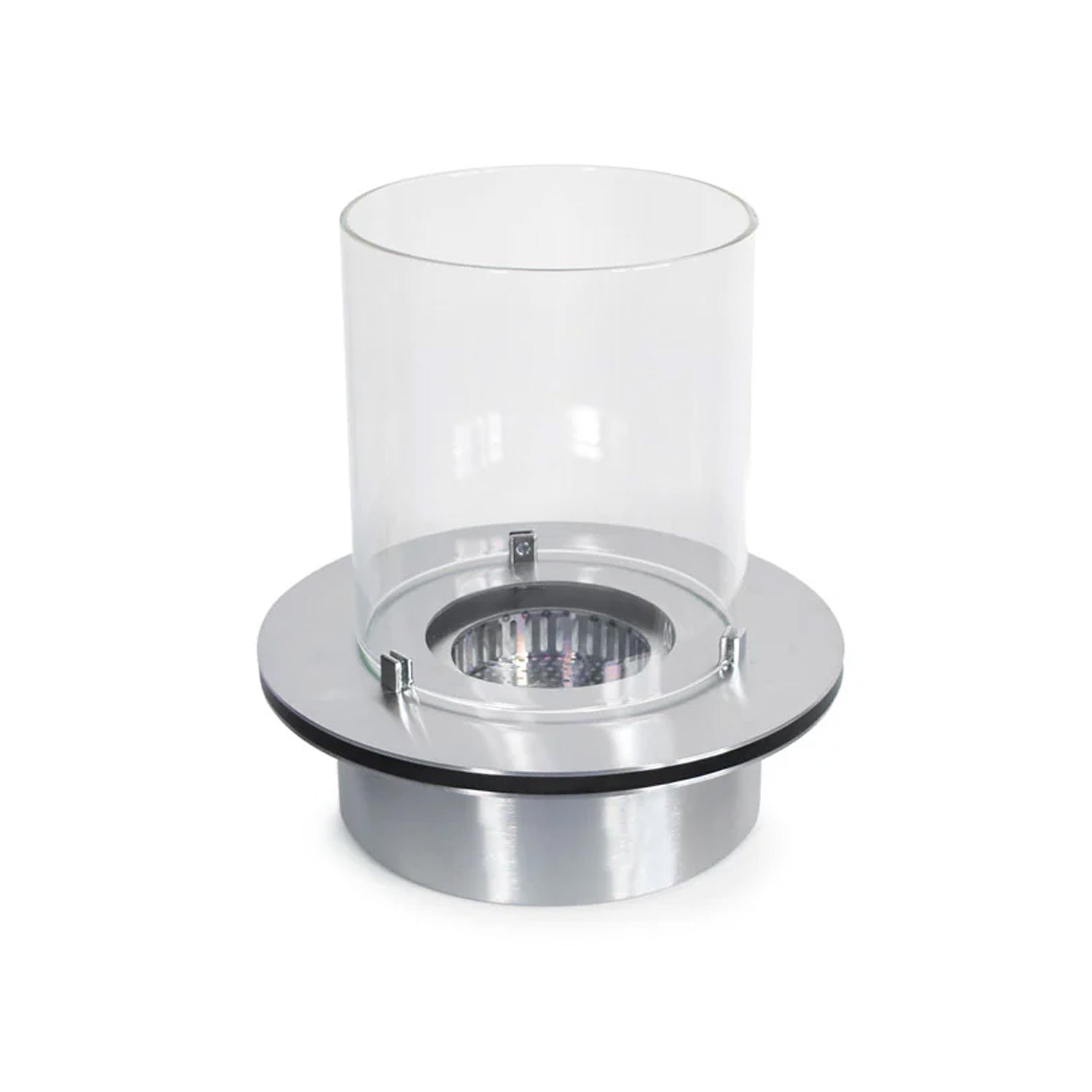 Bruciatore a bioetanolo per camino 3 L, in acciaio inox e vetro temperato ø35 cm