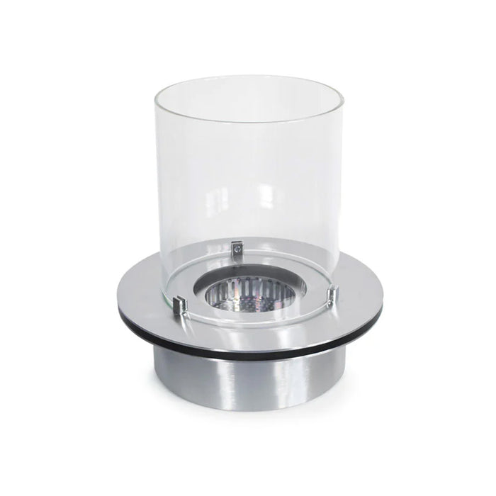 Bruciatore a bioetanolo per camino 3 L, in acciaio inox e vetro temperato ø35 cm