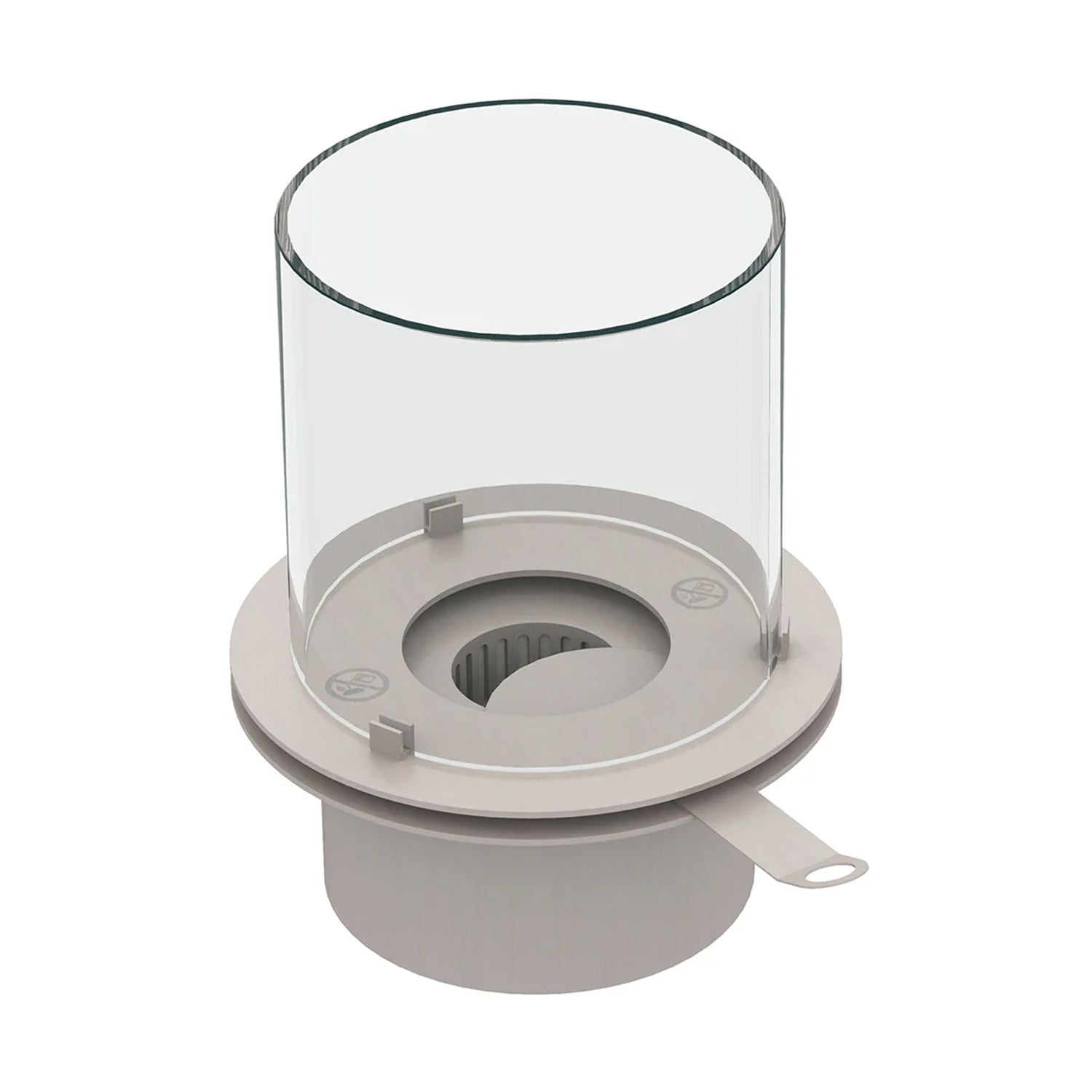 Bruciatore a bioetanolo per camino 1,5 L, in acciaio inox e vetro temperato ø25 cm