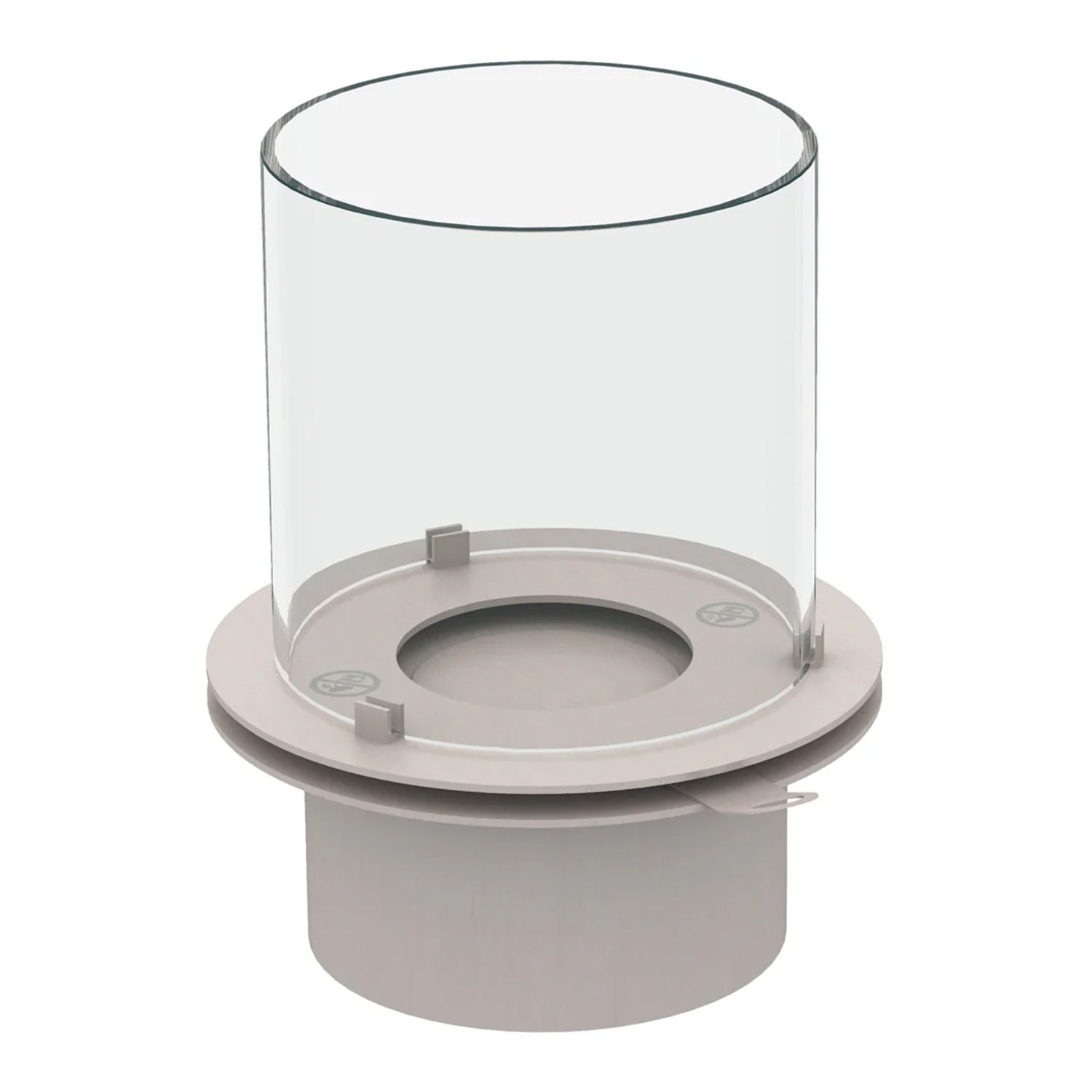 Bruciatore a bioetanolo per camino 1,5 L, in acciaio inox e vetro temperato ø25 cm