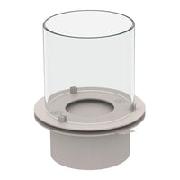 Bruciatore a bioetanolo per camino 1,5 L, in acciaio inox e vetro temperato ø25 cm