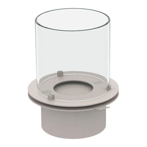 Bruciatore a bioetanolo per camino 1,5 L, in acciaio inox e vetro temperato ø25 cm