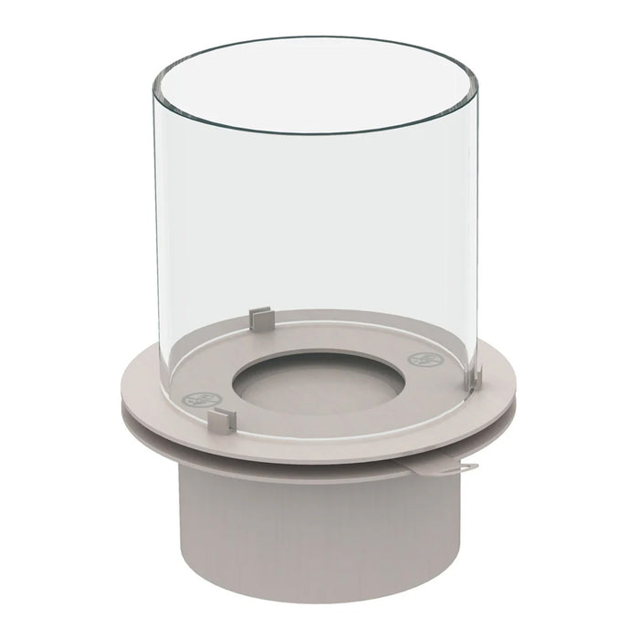 Bruciatore a bioetanolo per camino 1,5 L, in acciaio inox e vetro temperato ø25 cm