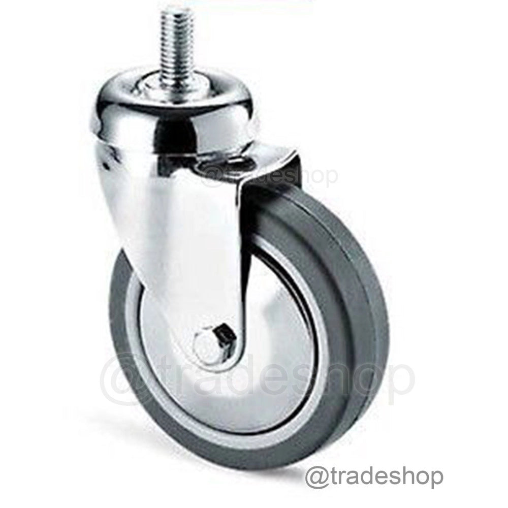 Trade Shop - Ruota Grigia Con Perno Tbf Cebora Diametro 60 80 100 125 Per Carrelli Peesanti -