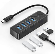 Hub USB con alimentazione - Hub USB - Hub USB alimentato - Divisore USB - Più porte USB - Caricamento e trasferimento dati - Laptop e PC - Lavoro da casa - Ufficio - Accessori - Universale