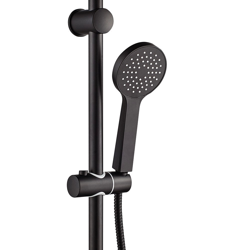 Saliscendi nero anticalcare con doccino a 1 getto - serie vogue