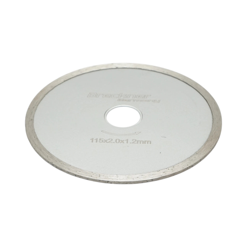 Disco diamantato continuo 115x2,0x22,23 mm, taglio a umido per ceramica, piastrelle, piastrelle per pavimenti Breckner Germany