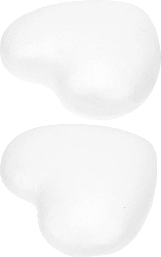 Palline di schiuma per decorazione e artigianato - 2 pezzi con forma a cuore - pallone di schiuma per hobby - modello di schiuma espansa