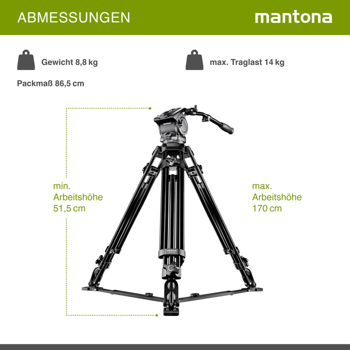 Mantona Treppiede video Dolomit 4000, 170cm