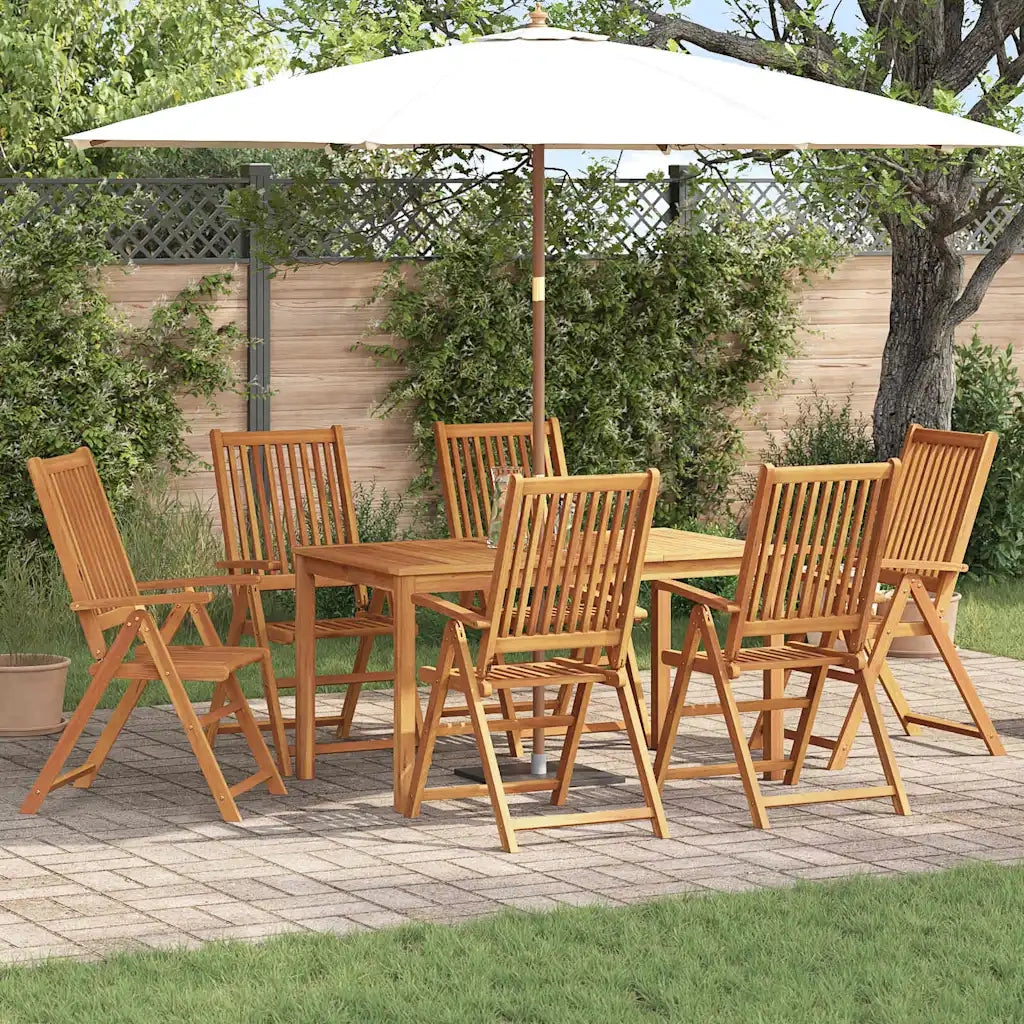 Set da Pranzo per Giardino 7 pcs Marrone 3394735