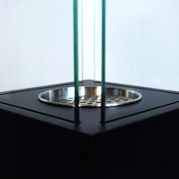 Capri - Camino a bioetanolo da esterno 20x20x70 cm, colore nero