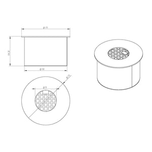 Bruciatore a bioetanolo per camino 1,5 L, in acciaio inox ø17 cm