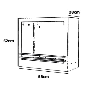 Camino a bioetanolo da incasso o a libera installazione 58x28xH52