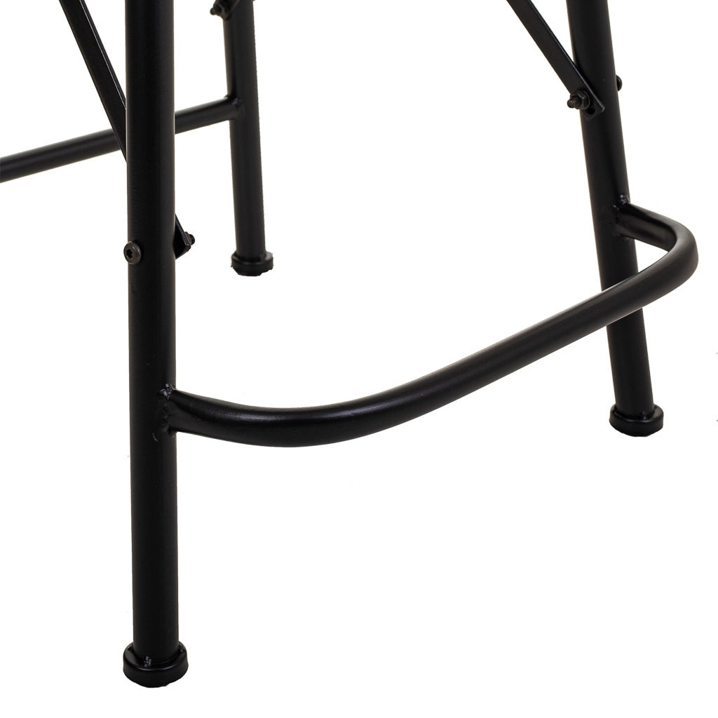 Sgabello in metallo nero 46x100x40h cm