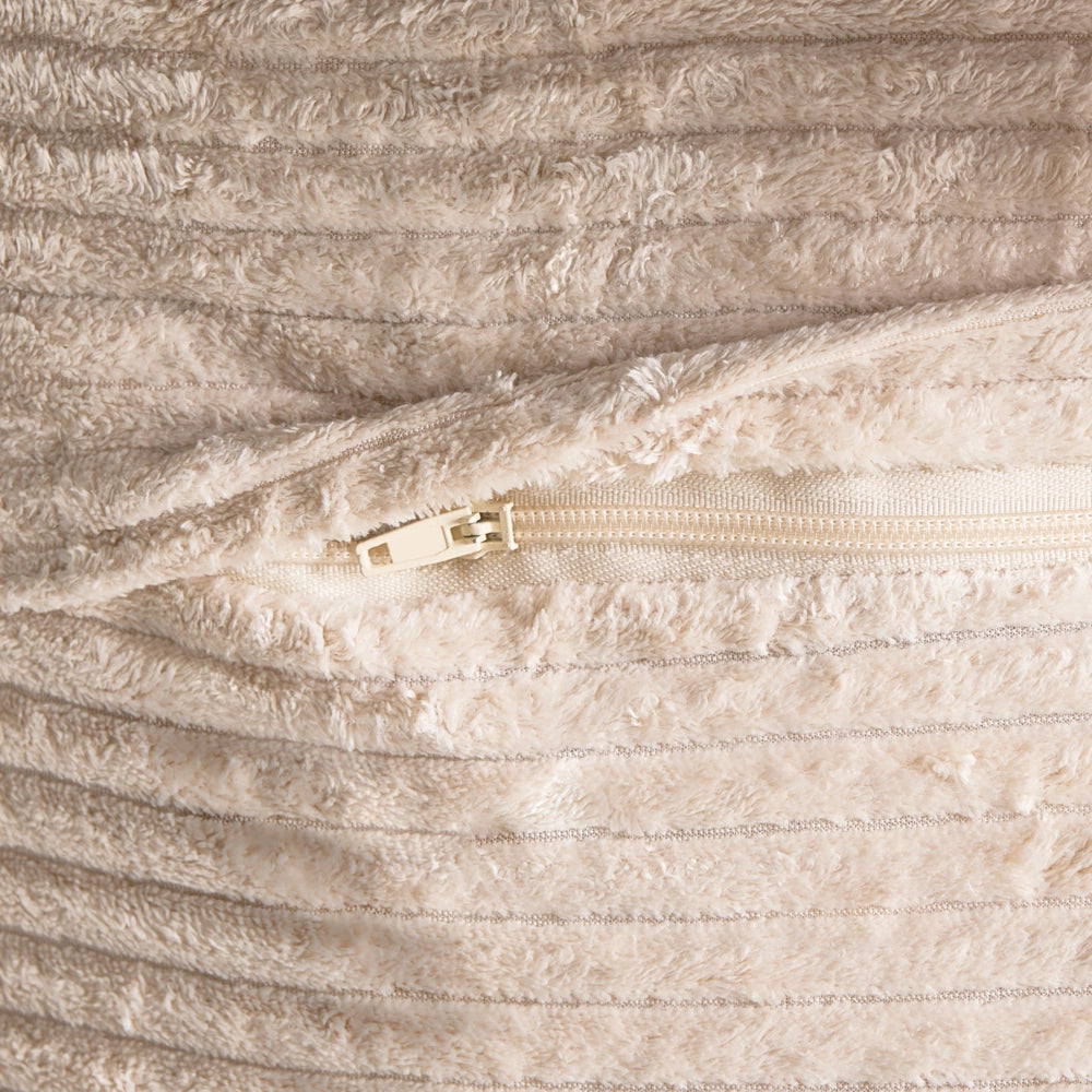 Set di 2 cuscini decorativi in velluto a coste Beige chiaro 45 x 45 cm x 30 cm Accessori decorativi Boho Camera da letto Soggiorno