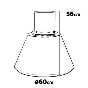 Stromboli - Camino a bioetanolo da terra, braciere da giardino ø 60xH56 cm, colore grigio