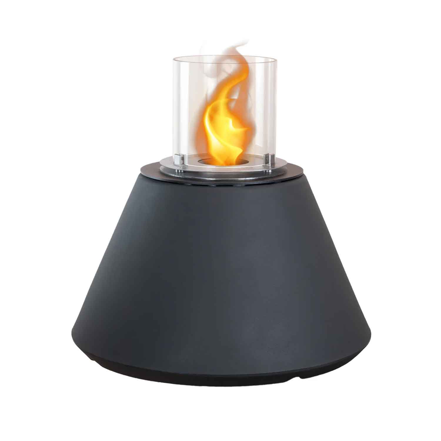 Stromboli - Camino a bioetanolo da terra, braciere da giardino ø 60xH56 cm, colore grigio