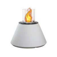Stromboli - Camino a bioetanolo da terra, braciere da giardino ø 60xH56 cm, colore bianco