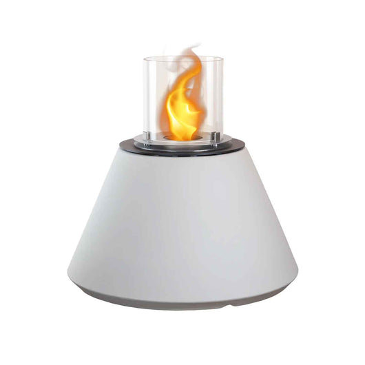 Stromboli - Camino a bioetanolo da terra, braciere da giardino ø 60xH56 cm, colore bianco