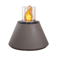 Stromboli - Camino a bioetanolo da terra, braciere da giardino ø 60xH56 cm, colore tortora