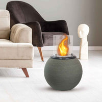 Botticelli - Camino a bioetanolo da terra, braciere da giardino ø 40xH54 cm, colore verde