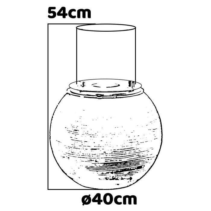 Botticelli - Camino a bioetanolo da terra, braciere da giardino ø 40xH54 cm, colore verde