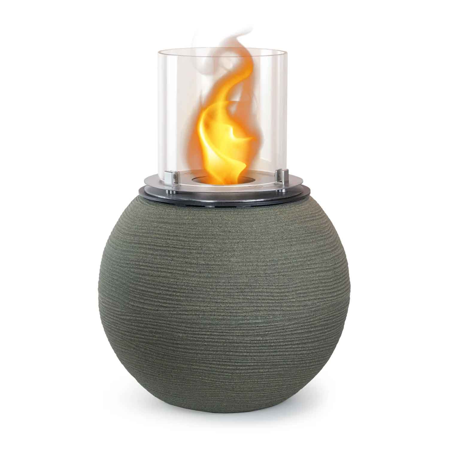 Botticelli - Camino a bioetanolo da terra, braciere da giardino ø 40xH54 cm, colore verde