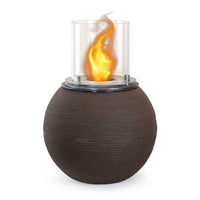 Botticelli - Camino a bioetanolo da terra, braciere da giardino ø 40xH54 cm, colore marrone