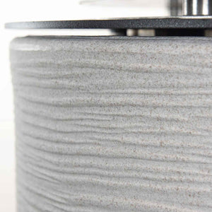 Raffaello - Camino a bioetanolo da terra, braciere da giardino ø 35xH55 cm, colore beige