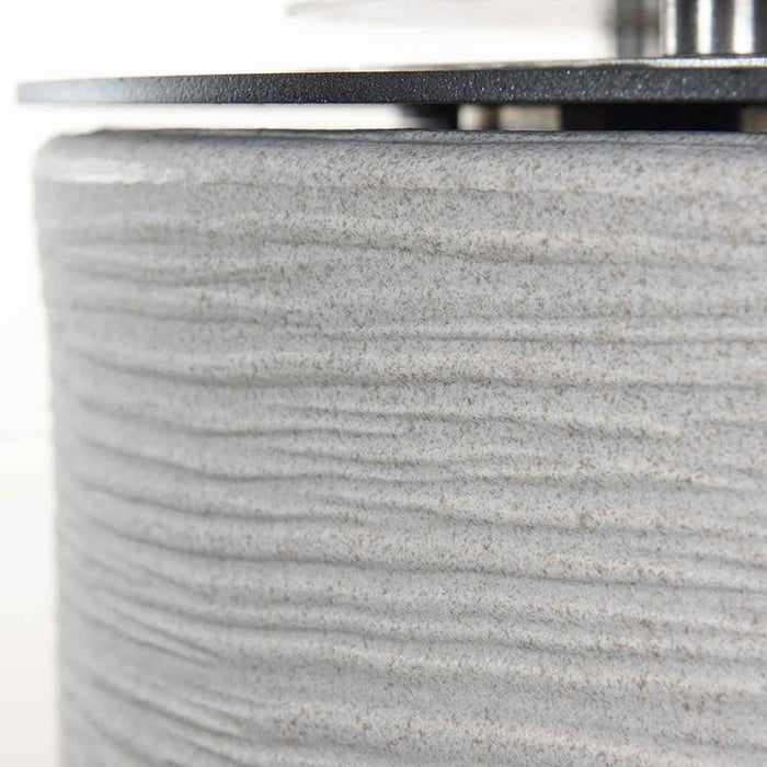 Raffaello - Camino a bioetanolo da terra, braciere da giardino ø 35xH55 cm, colore beige