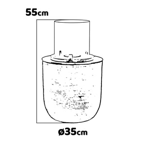 Raffaello - Camino a bioetanolo da terra, braciere da giardino ø 35xH55 cm, colore beige