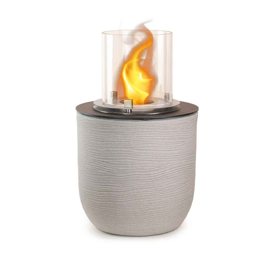 Raffaello - Camino a bioetanolo da terra, braciere da giardino ø 35xH55 cm, colore beige