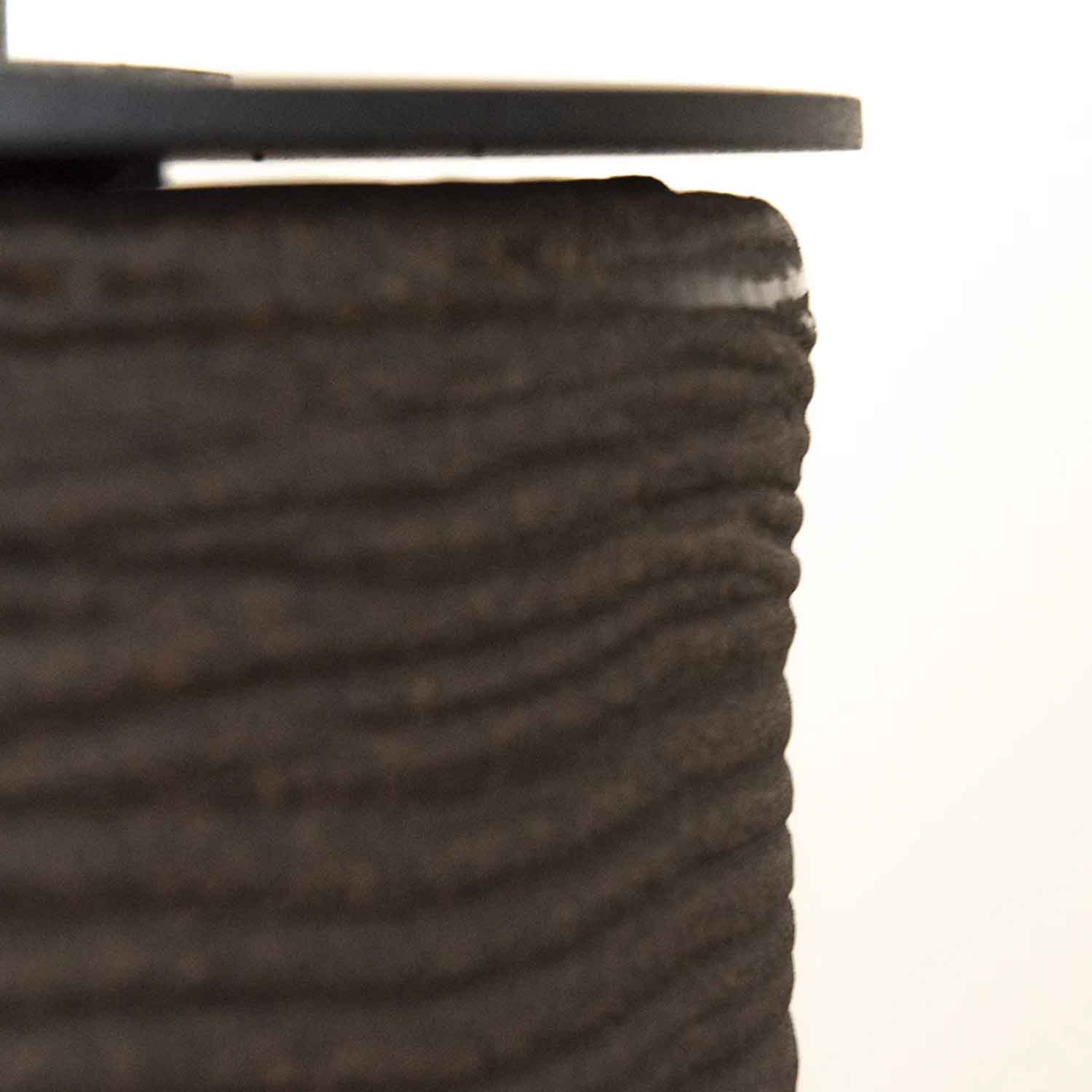 Raffaello - Camino a bioetanolo da terra, braciere da giardino ø 35xH55 cm, colore marrone