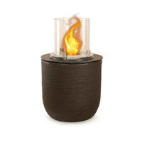 Raffaello - Camino a bioetanolo da terra, braciere da giardino ø 35xH55 cm, colore marrone