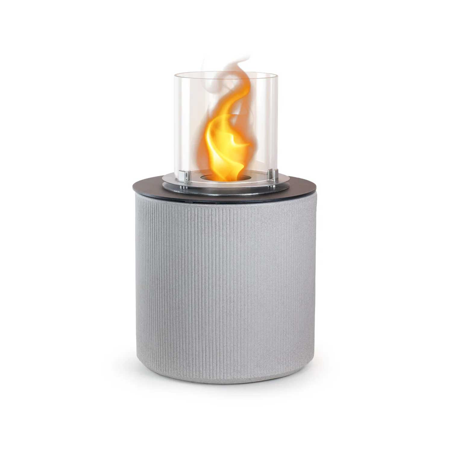 Modigliani - Camino a bioetanolo da terra, braciere da giardino ø 36xH56 cm, colore beige