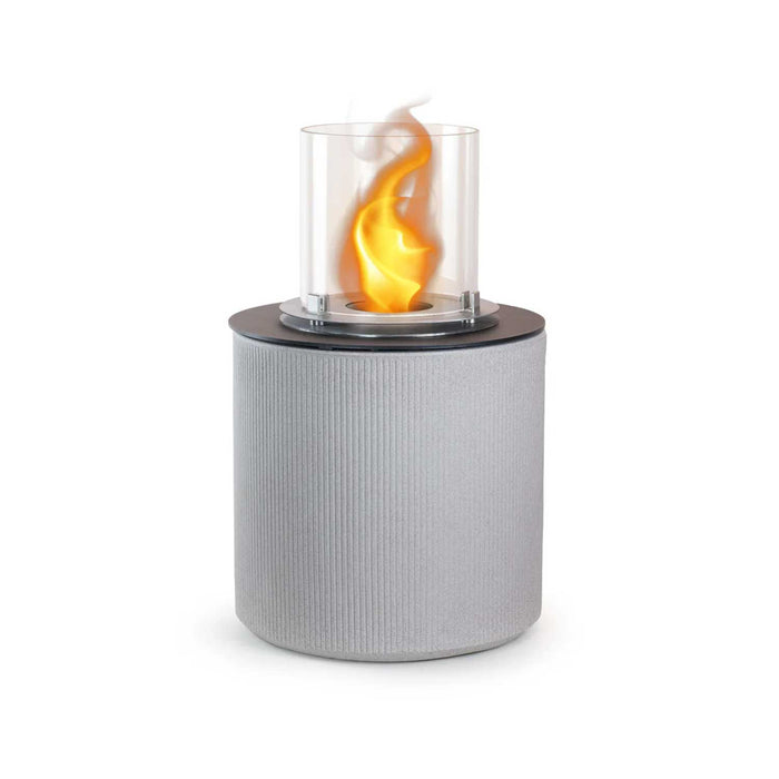 Modigliani - Camino a bioetanolo da terra, braciere da giardino ø 36xH56 cm, colore beige