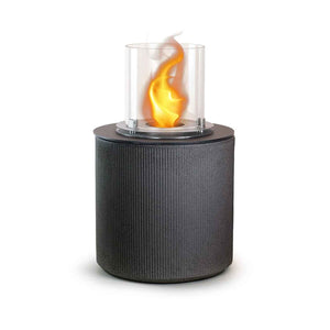Modigliani - Camino a bioetanolo da terra, braciere da giardino ø 36xH56 cm, colore grigio