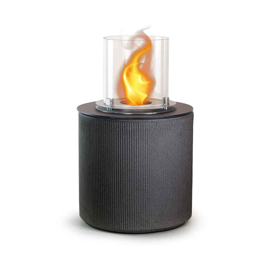 Modigliani - Camino a bioetanolo da terra, braciere da giardino ø 36xH56 cm, colore grigio