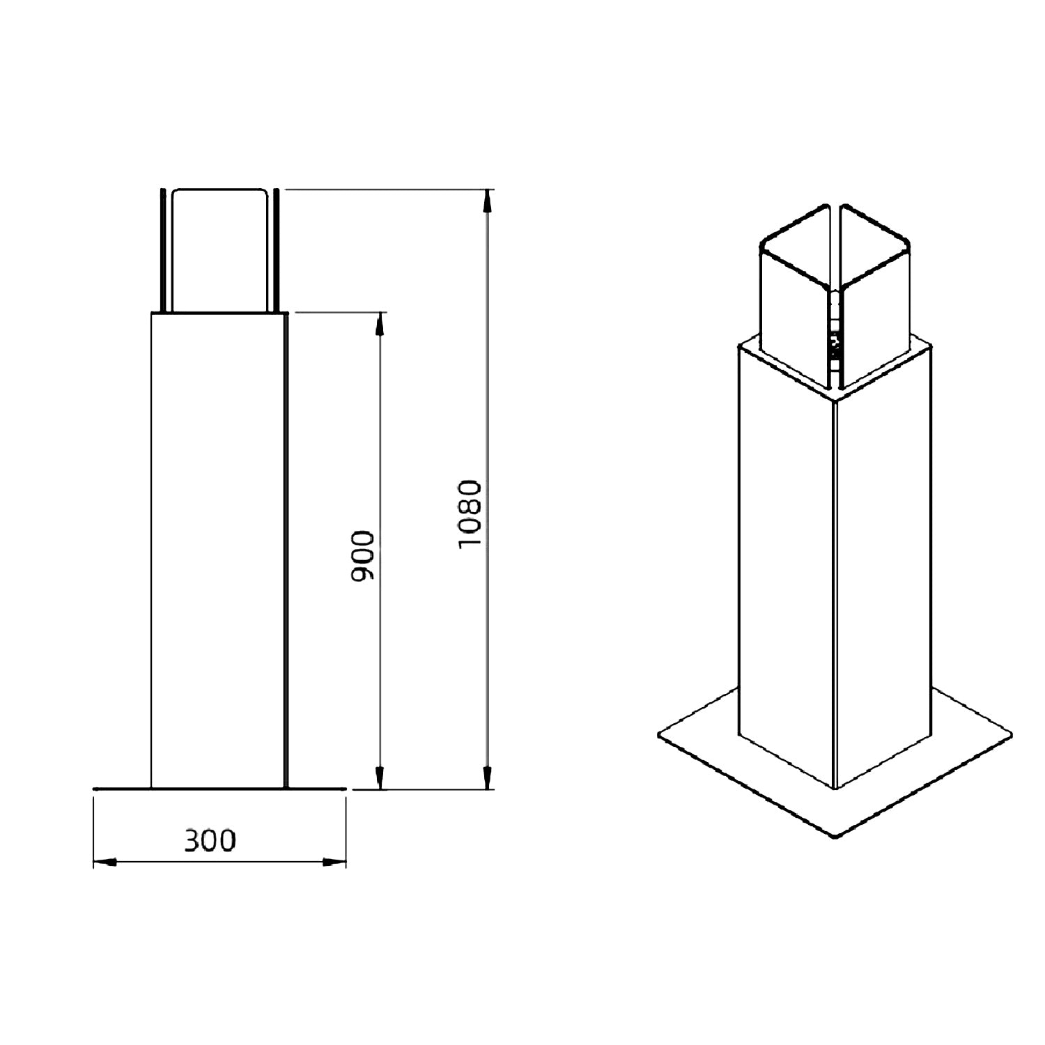 Capri - Camino a bioetanolo da esterno 20x20x110 cm, colore bianco