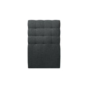 Testiera in tessuto bouclé nero imbottita L90 cm