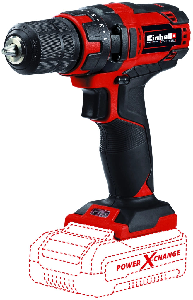 Einhell TRAPANO AVVITATORE A BATTERIA TC-CD 18/35 LI -SOLO